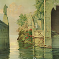 Italy Punta di Balbianello Vintage Travel Poster
